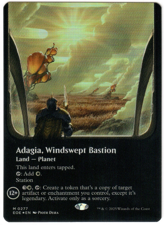 Magic the Gathering - Adagia, Windswept Bastion Borderless Foil - MYTHIC - Edge of Eternities - Mint