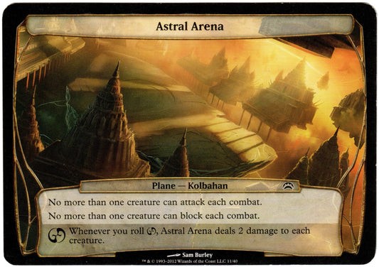 Magic the Gathering - Astral Arena (Oversized) - Planechase 2012 - Lightly Played