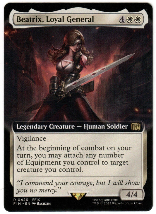 Magic the Gathering - Beatrix, Loyal Guardian Extended Art - RARE - Final Fantasy - Mint