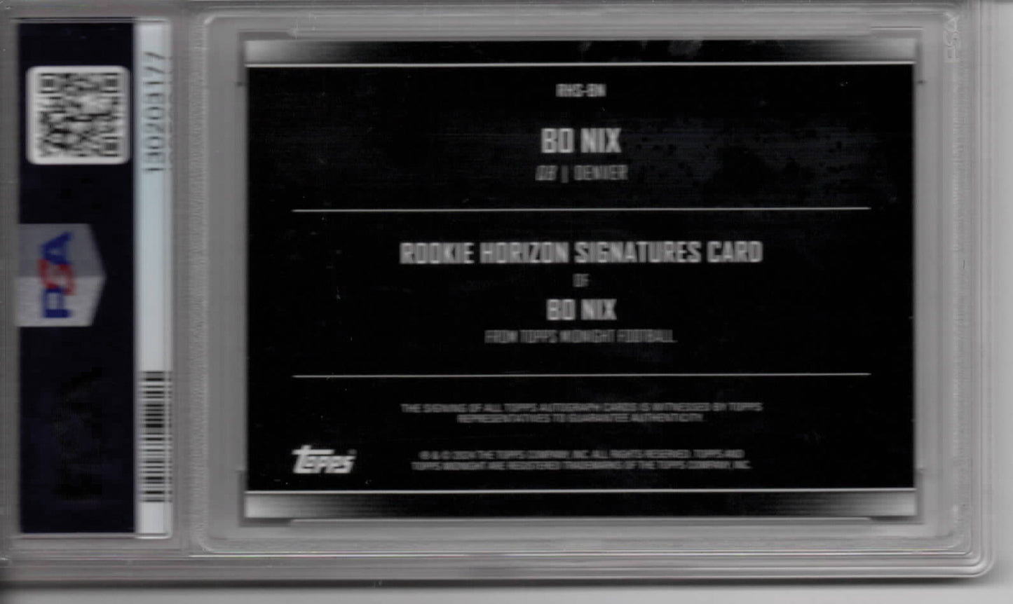 NFL - 2024 Topps Midnight - Box Nix Rookie Horizon Signatures /25 - #RHS-BN - MINT - PSA 9
