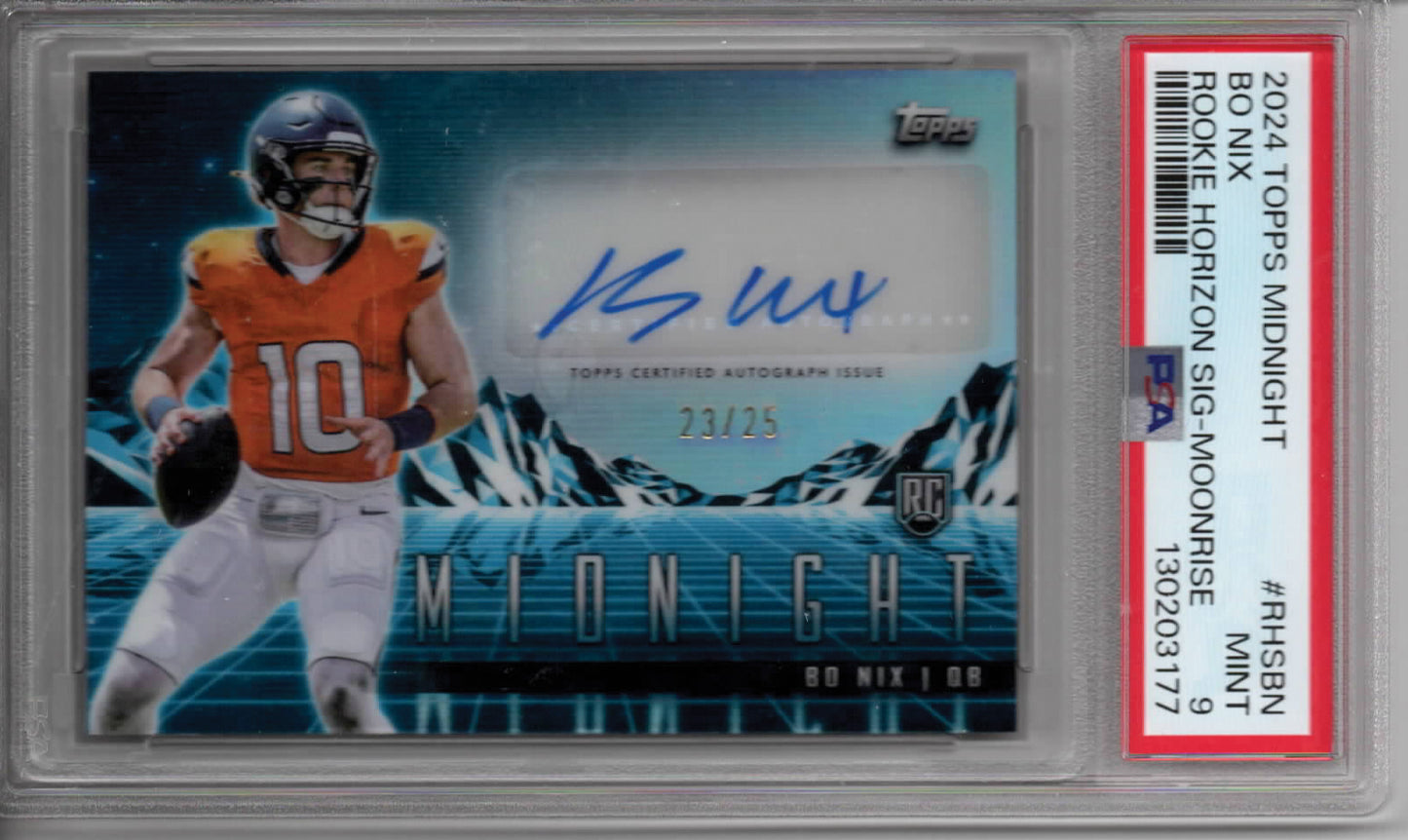 NFL - 2024 Topps Midnight - Box Nix Rookie Horizon Signatures /25 - #RHS-BN - MINT - PSA 9