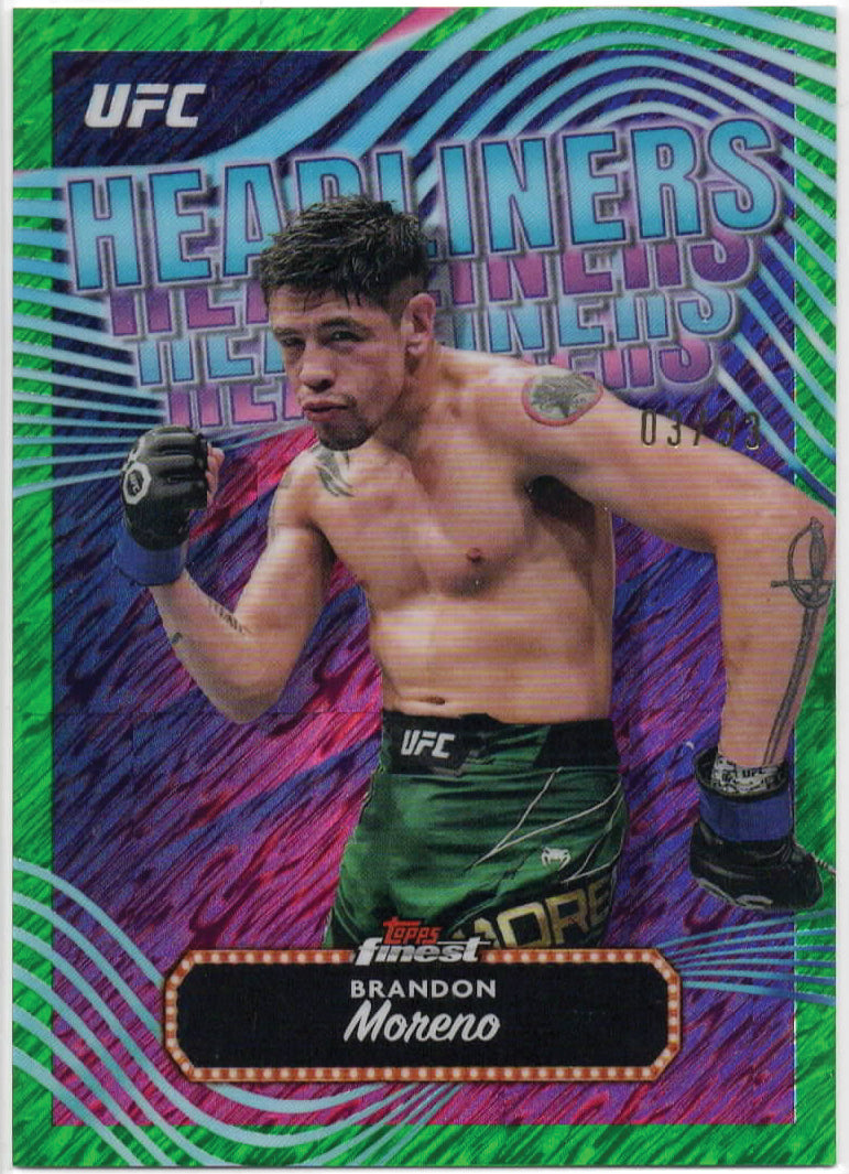 UFC - 2024 Topps Finest - Brandon Moreno Green Shimmer 03/93 - #HDL-10 - Mint