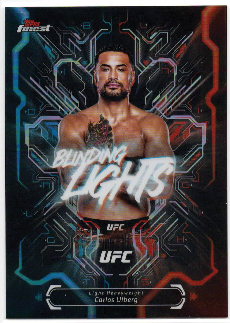 UFC - 2025 Topps Finest - Carlos Ulberg BLINDING LIGHTS - CASE HIT - #BL-16 - Mint