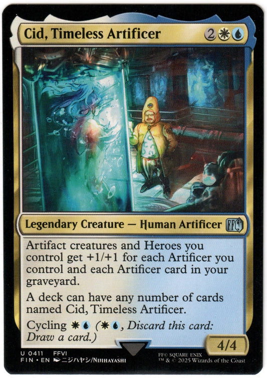 Magic the Gathering - Cid, Timeless Artificer (411) - Final Fantasy - Mint