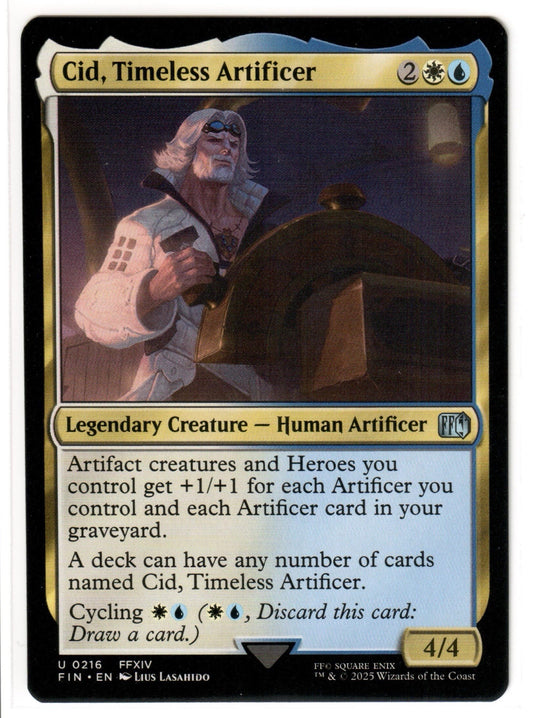 Magic the Gathering - Cid, Timeless Artificer (216) - Final Fantasy - Mint