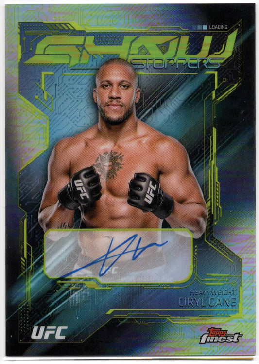 UFC - 2025 Topps Finest - Ciryl Gane - On-Card Auto Show Stoppers Refractor - #SSA-CG - Mint
