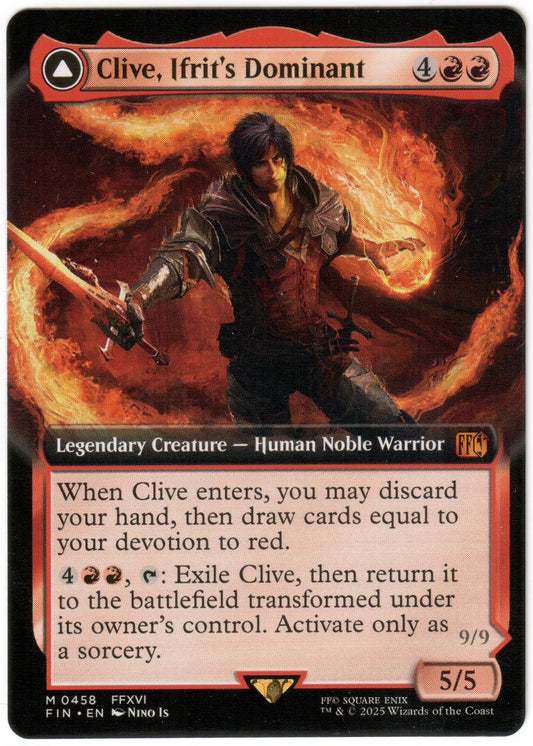 Magic the Gathering - Clive, Ifrit's Dominant Extended Art - MYTHIC - Final Fantasy - Mint