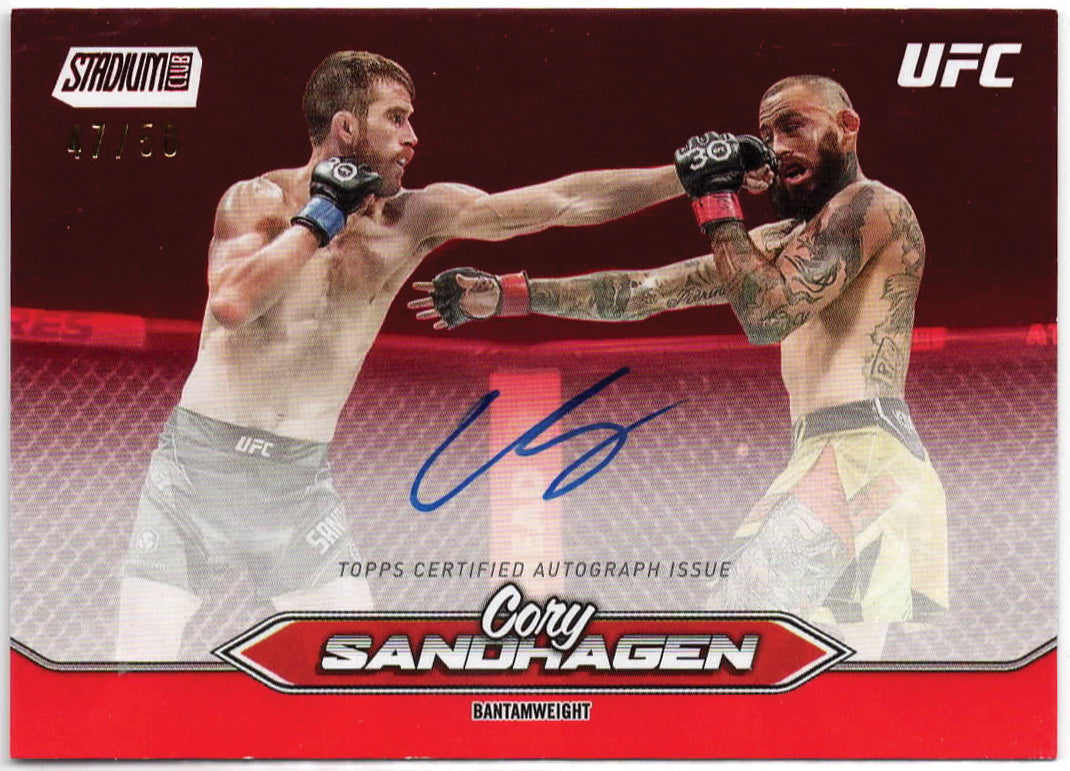 UFC - 2025 Stadium Club - Cory Sandhagen - Red Chrome SERIALIZED AUTO - #BCA-CSA - Mint