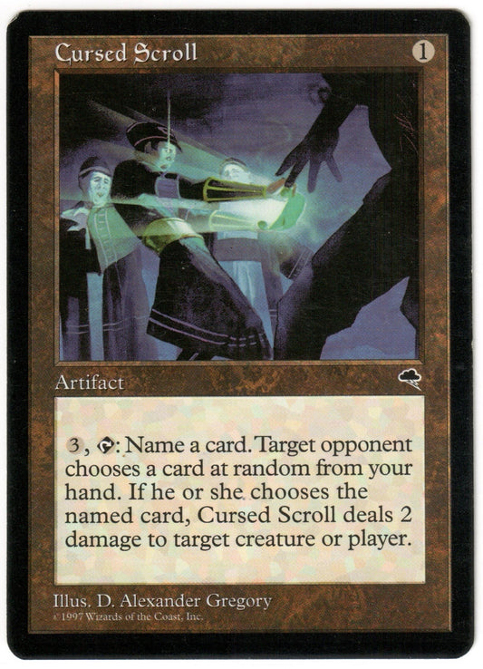Magic the Gathering - Cursed Scroll - RARE - Tempest - Lightly Played