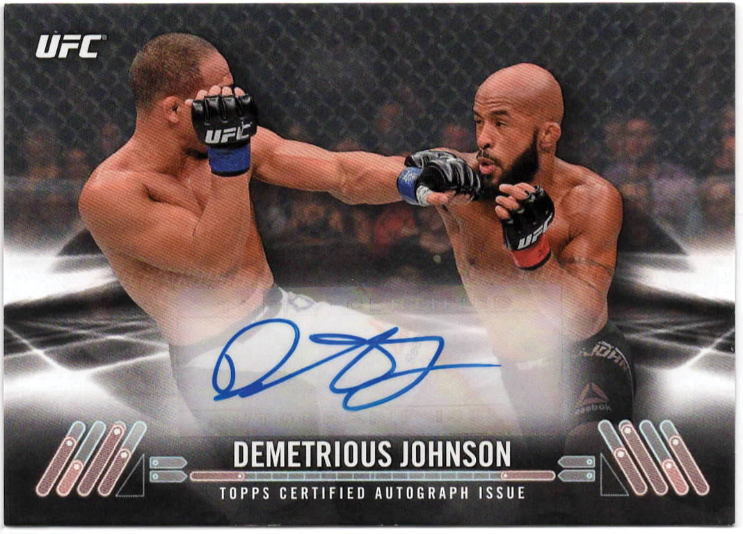 UFC - 2017 Topps Knockout - Demetrious Johnson - Autogrpahed and Serialized - 42/99 - #KA-DJ - Near Mint/Mint