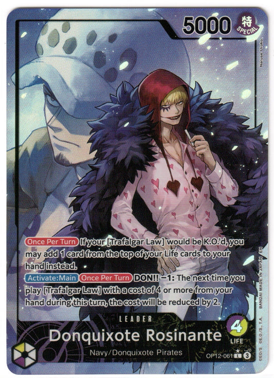 One Piece TCG - Donquixote Rosinante Alternate Art - OP12-061 - LEADER - Legacy of the Master - Mint