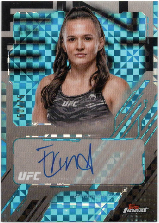 UFC - 2025 Topps Finest - Erin Blanchfield - On-Card Auto and Serialized - 50/75- #TFA-EB - Mint
