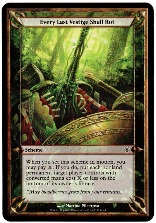 Magic the Gathering - Every Last Vestige Shall Rot (Oversized)  - Archenemy - LP+/NM-