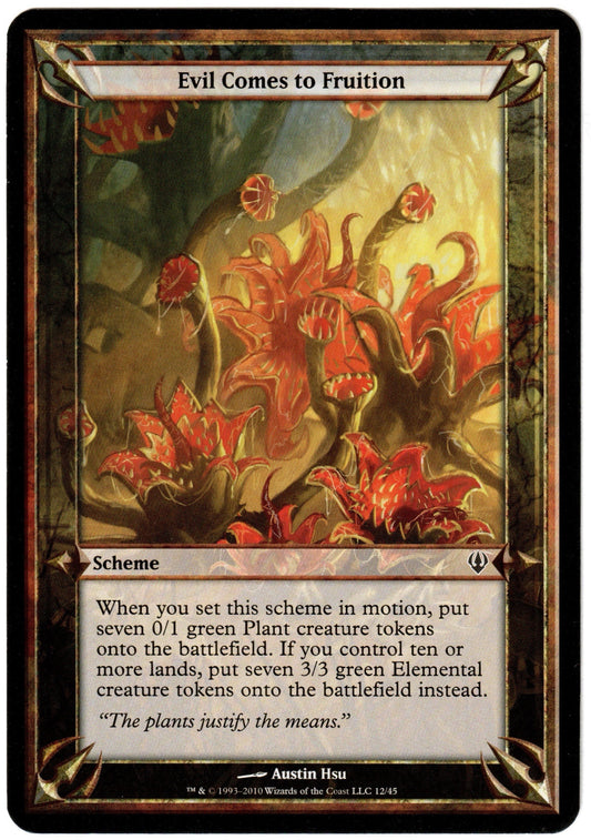 Magic the Gathering - Evil Comes to Fruition (Oversized)  - Archenemy - LP