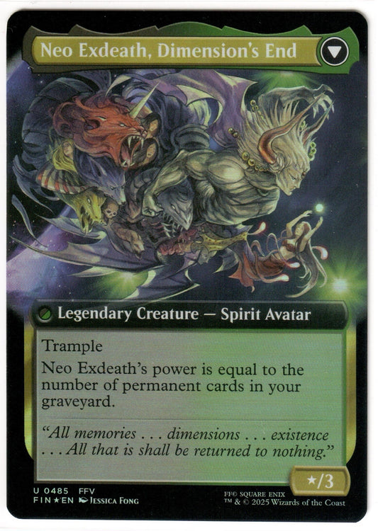 Magic the Gathering - Exdeath, Void Warlock Extended Art FOIL - Final Fantasy - Mint