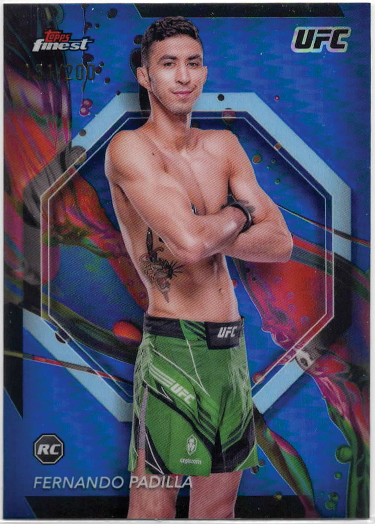 UFC - 2024 Topps Finest - Fernando Padilla - Blue Rookie /200 - #59 - NM/M