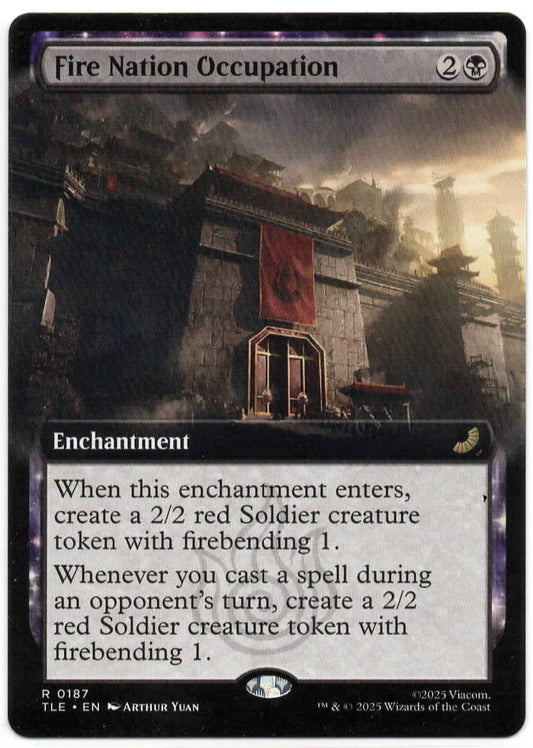 Magic the Gathering - Fire Nation Occupation Extended Art - 187 - RARE - Avatar TLE - Mint