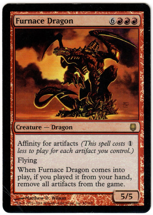 Magic the Gathering -  Furnace Dragon FOIL - RARE - Darksteel - MP/Damaged