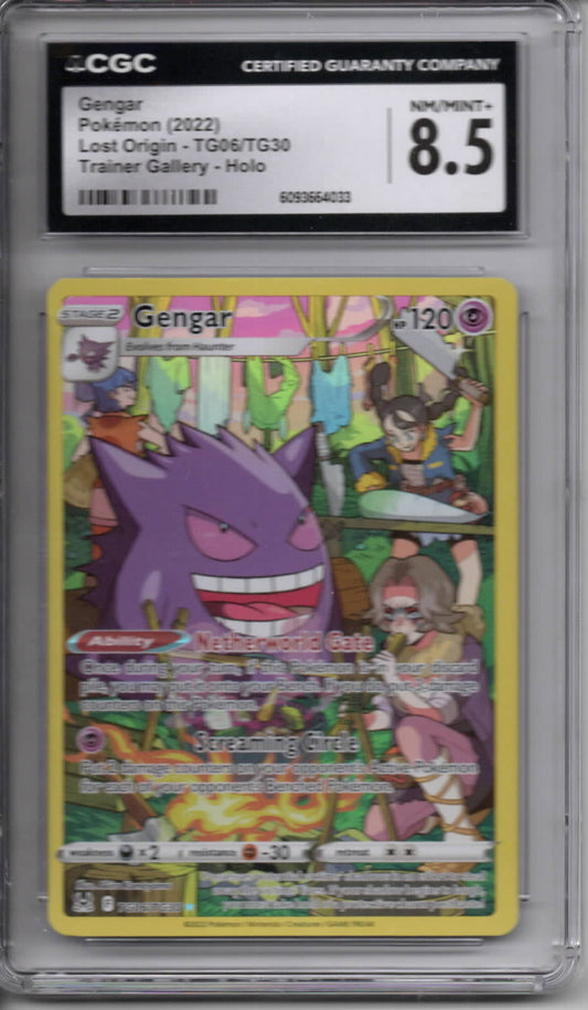 Pokemon TCG - 2022 Lost Origin - Gengar Trainer Gallery Holo - #TG06/TG30 - NM/M+ - CGC 8.5