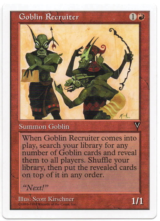 Magic the Gathering - Goblin Recruiter - Uncommon - Anthologies - Lightly Played
