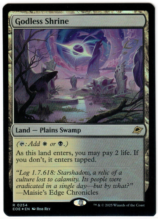 Magic the Gathering - Godless Shrine - Foil - RARE - Edge of Eternities - Mint
