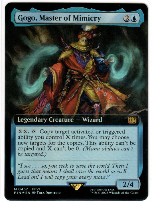 Magic the Gathering - Gogo, Master of Mimicry Extended Art FOIL - MYTHIC - Final Fantasy - Mint