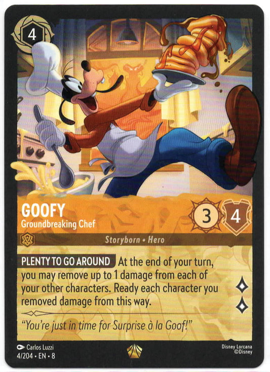 Lorcana - Goofy - Groundbreaking Chef - 4/204 - LEGENDARY - Reign of Jafar - Mint/Near Mint