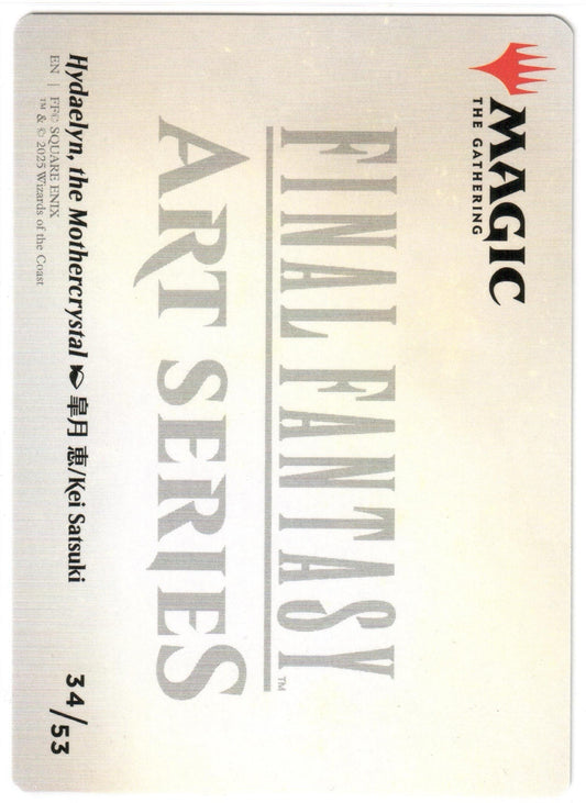 Magic the Gathering - Hydaelyn, the Mothercrystal (Gold-Stamped Signature) Art Card - Special - Final Fantasy - Mint/Near Mint