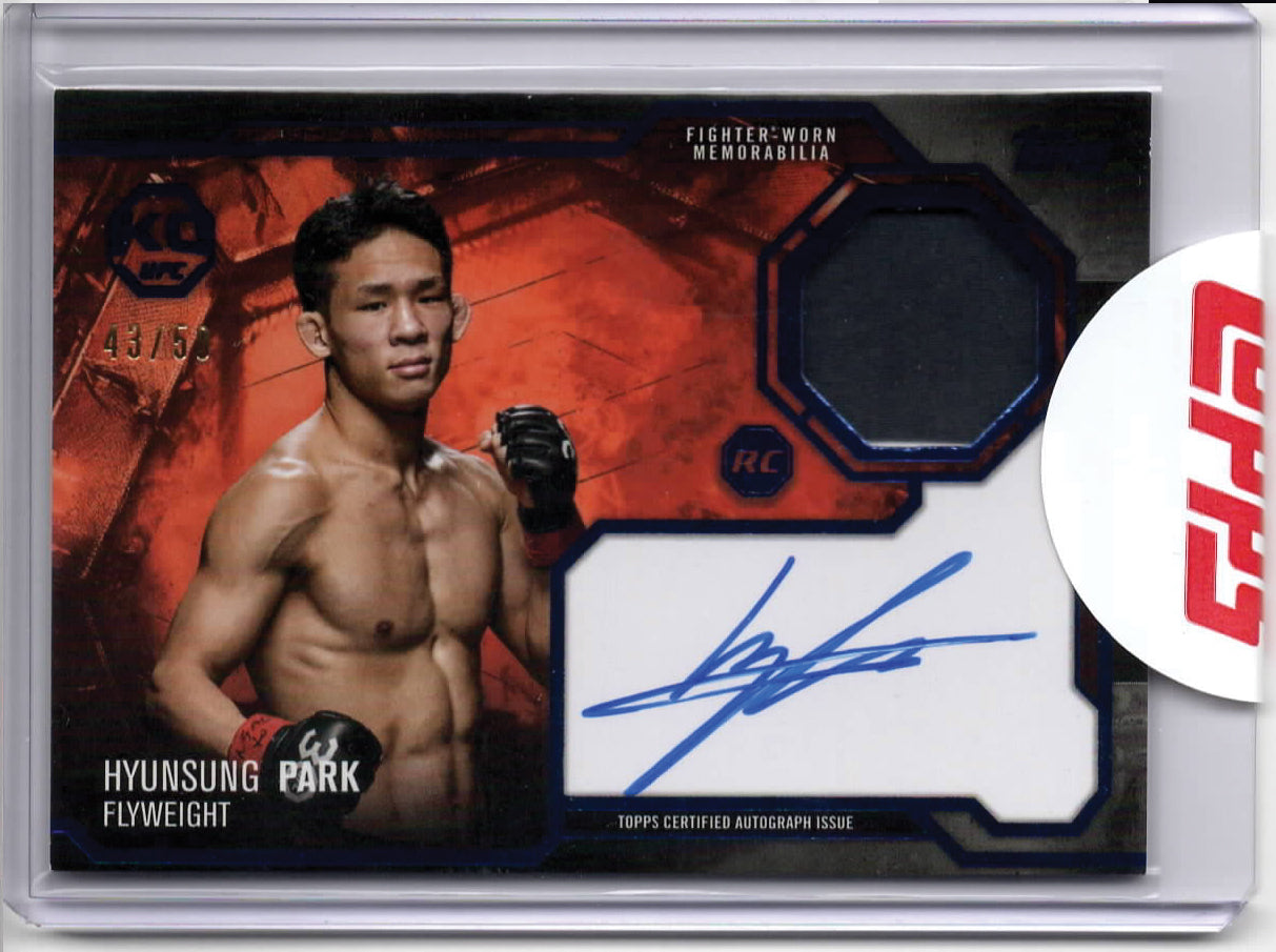UFC - 2025 Topps Knockout - Hyunsung Park - ROOKIE SERIALIZED RELIC AUTOGRAPH (43/50) - #KAR-HS - New/Sealed