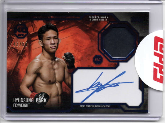 UFC - 2025 Topps Knockout - Hyunsung Park - ROOKIE SERIALIZED RELIC AUTOGRAPH (43/50) - #KAR-HS - New/Sealed