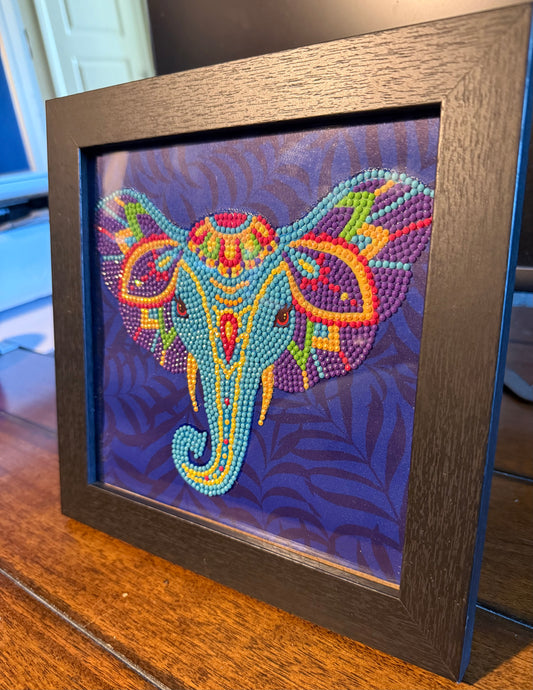 Elephant Diamond Painting - Framed