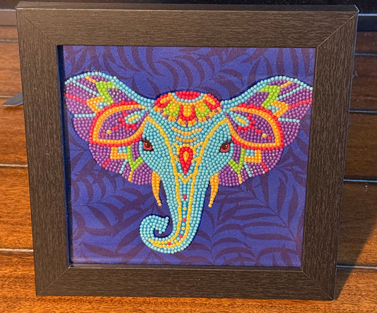 Elephant Diamond Painting - Framed