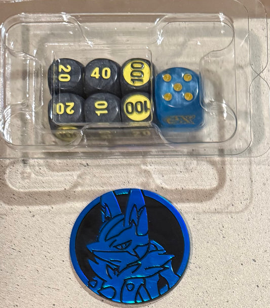 Pokemon TCG - Mega Lucario Dice/Counter Set - New/Sealed