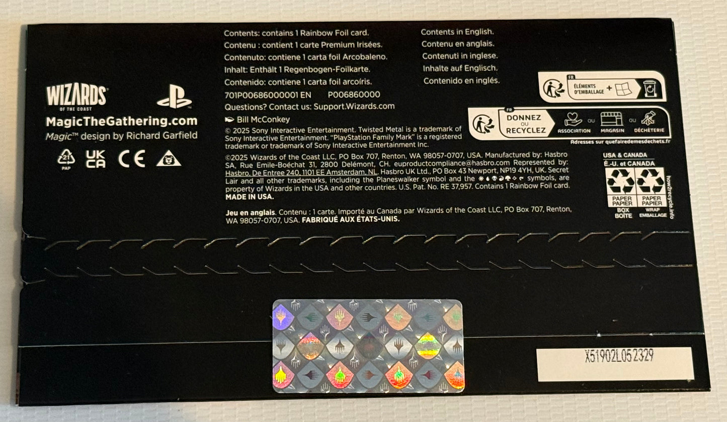 Secret Lair x Twisted Metal Sol Ring Rainbow Foil - PROMO - New/Sealed