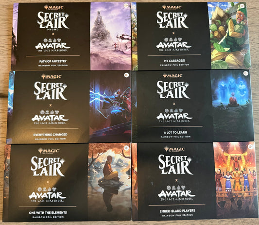 Secret Lair x Avatar: The Last Airbender State Rainbow Foil Set with Promo - New/Sealed