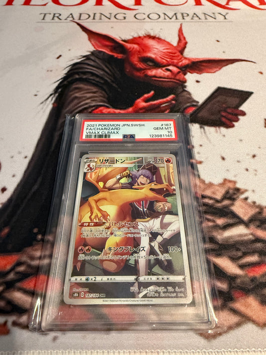 Pokemon TCG - 2021 Sword & Shield - Charizard Vmax Climax Full Art (JP) - #187/184 - GEM MINT - PSA 10