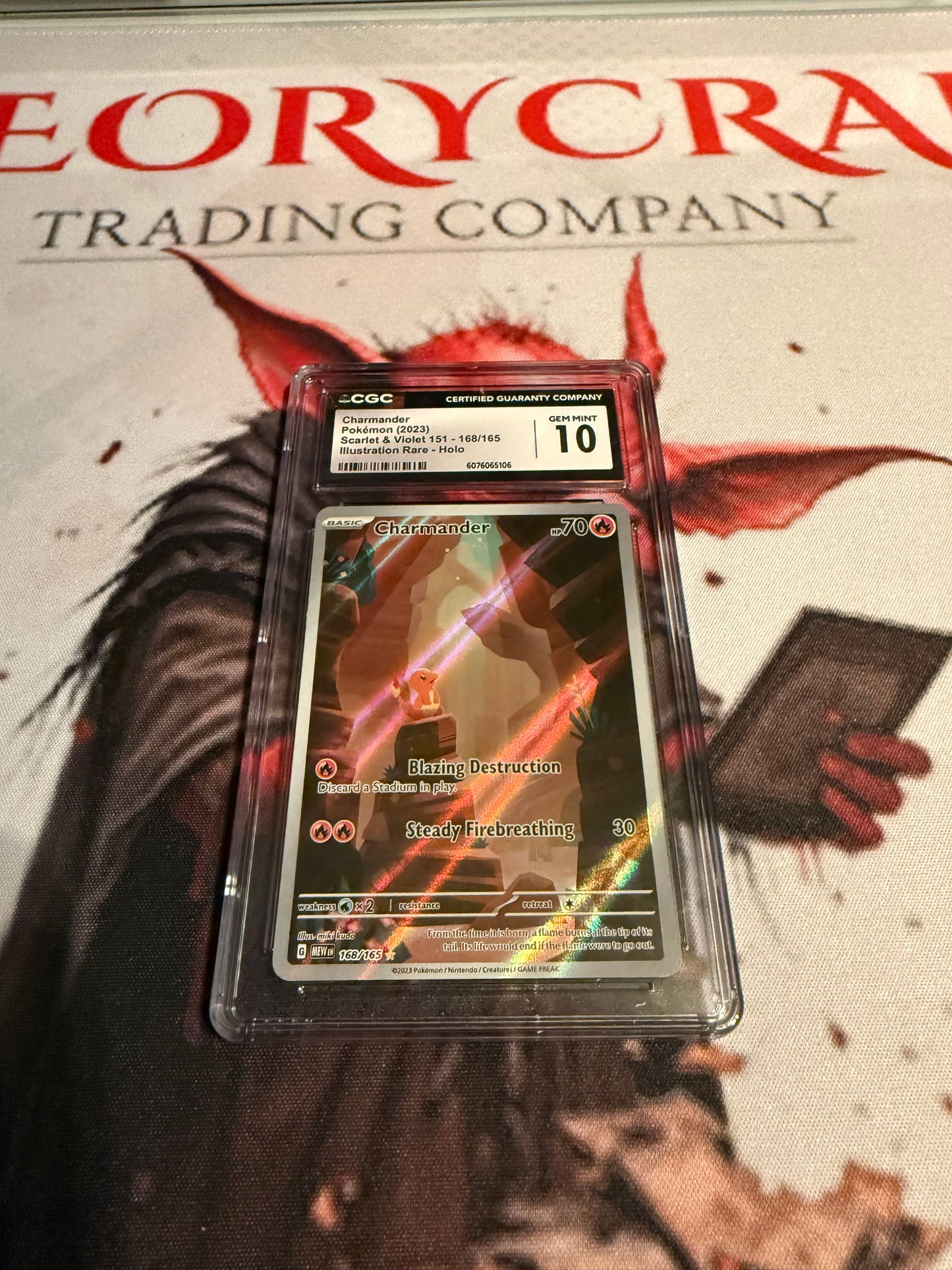 Pokemon TCG - 2023 151 - Charmander Illustration Rare - #168/165 - GEM MINT - CGC 10