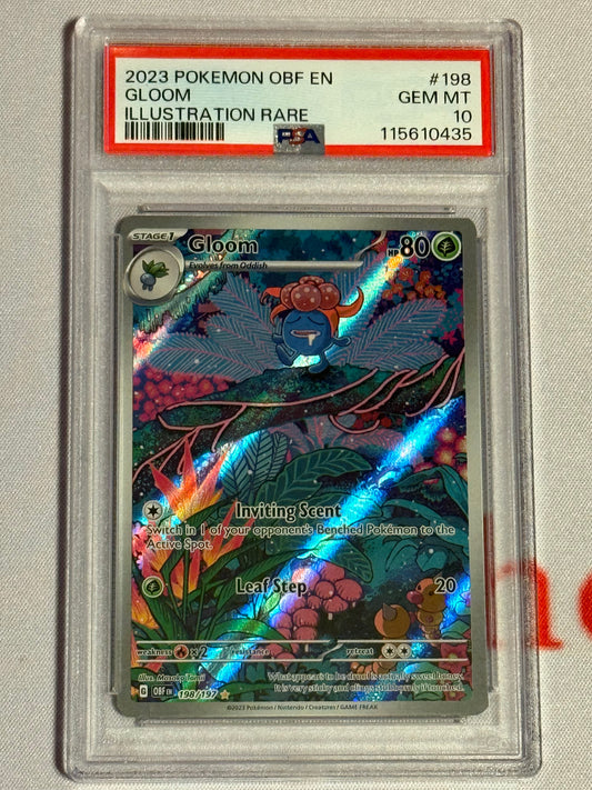 Pokemon TCG - 2023 Obsidian Flames - Gloom Illustration Rare - #198/197 - GEM MINT - PSA 10