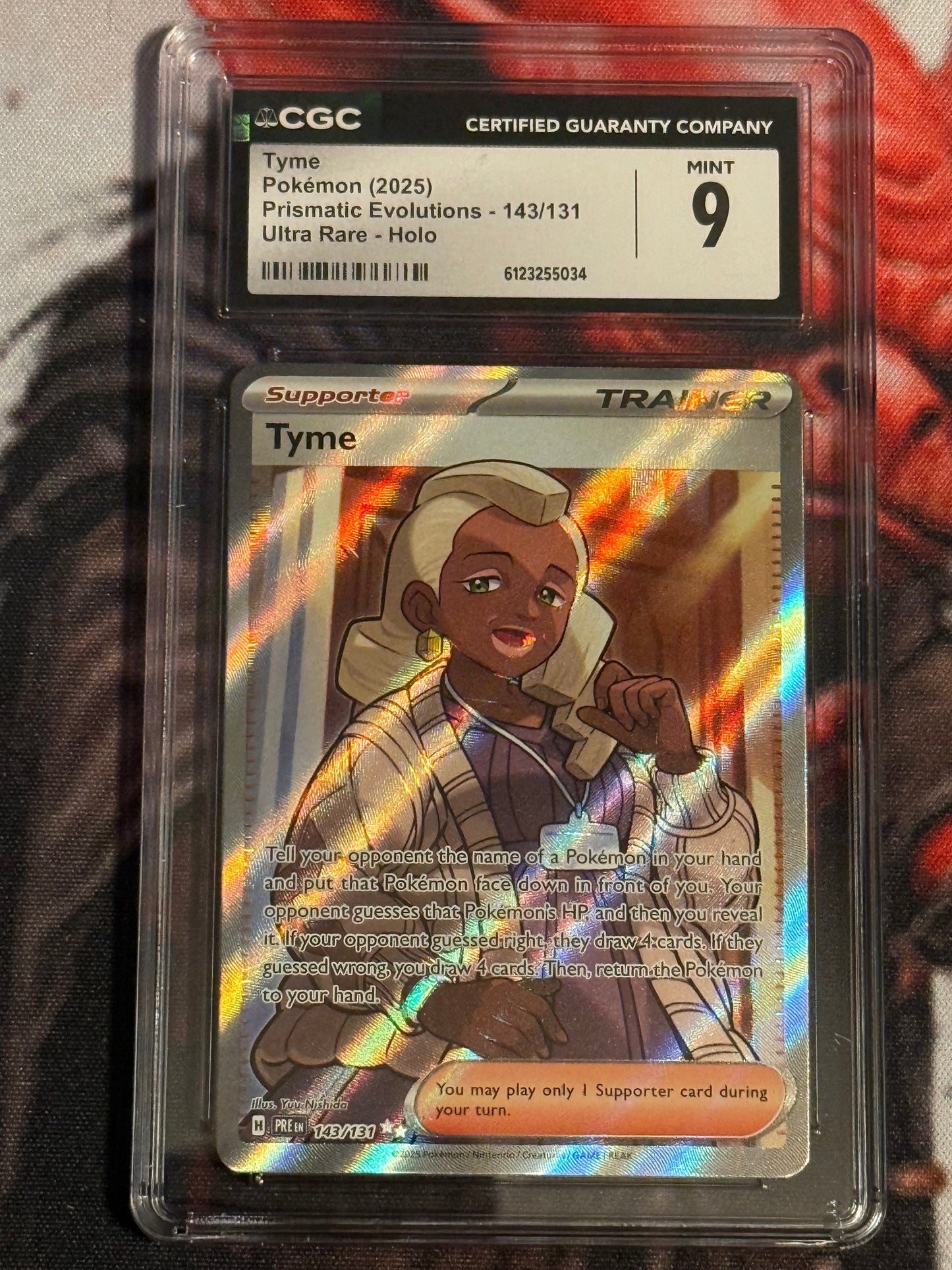 Pokemon TCG - 2025 Prismatic Evolutions - Tyme Ultra Rare - #143/131 - MINT CGC 9