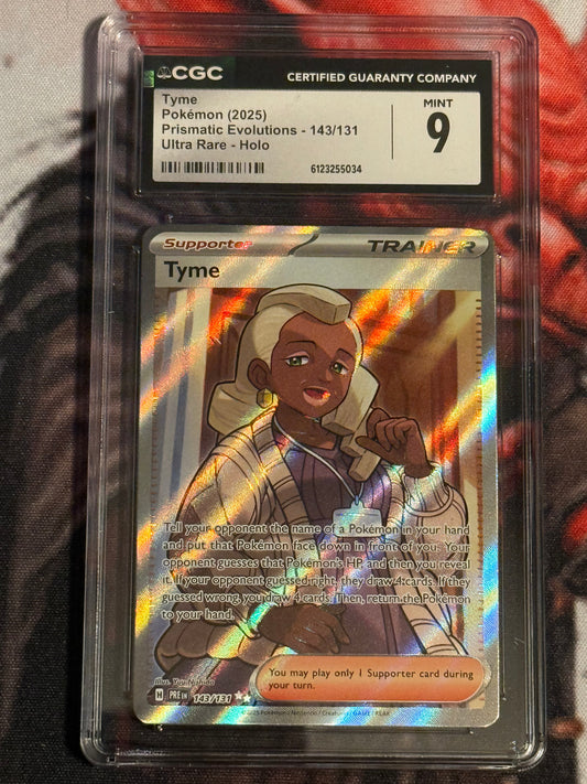 Pokemon TCG - 2025 Prismatic Evolutions - Tyme Ultra Rare - #143/131 - MINT CGC 9