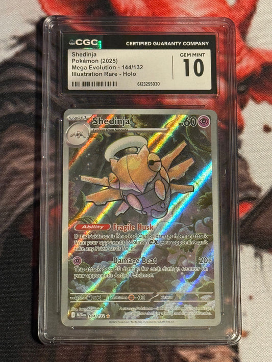 Pokemon TCG - 2025 Mega Evolution - Shedinja Illustration Rare - #144/132 - GEM MINT - CGC 10