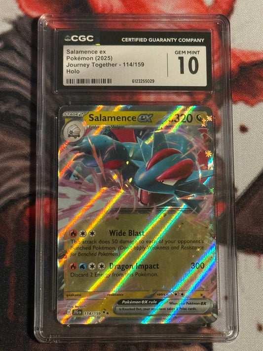 Pokemon TCG - 2025 Journey Together - Salamence ex - #114/159 - GEM MINT - CGC 10