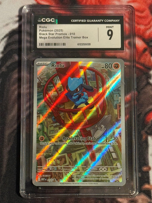 Pokemon TCG - 2025 Mega Evolution - Riolu Black Star Promo - 010 - MINT - CGC 9