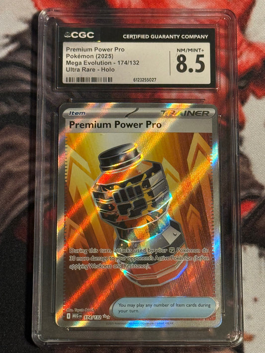 Pokemon TCG - 2025 Mega Evolution - Premium Power Pro Ultra Rare - #174/132 - NM/M+ CGC 8.5