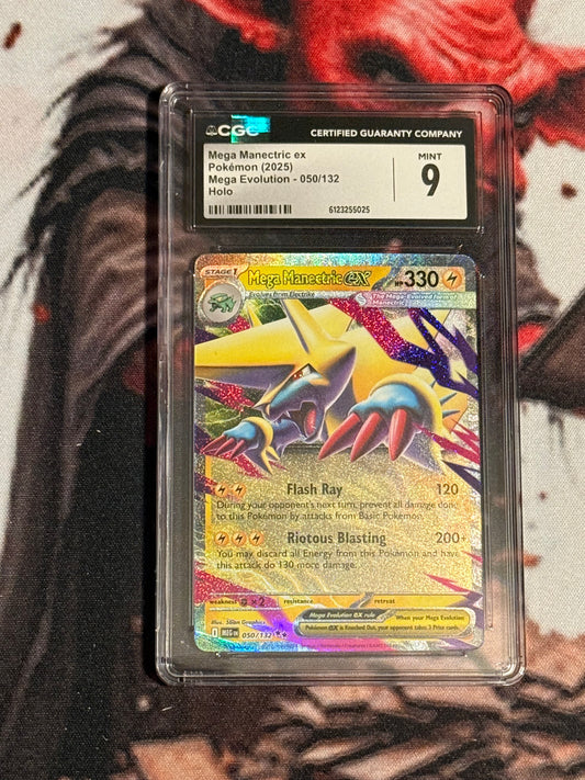 Pokemon TCG - 2025 Mega Evolution - Mega Manectric ex - #050/132 - MINT - CGC 9