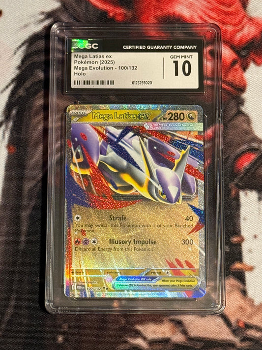 Pokemon TCG - 2025 Mega Evolution - Mega Latias ex - #100/132 - GEM MINT - CGC 10