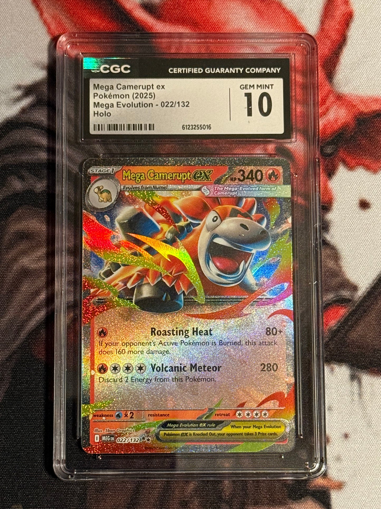 Pokemon TCG - 2025 Mega Evolution - Mega Camerupt ex - #022/132 - GEM MINT - CGC 10