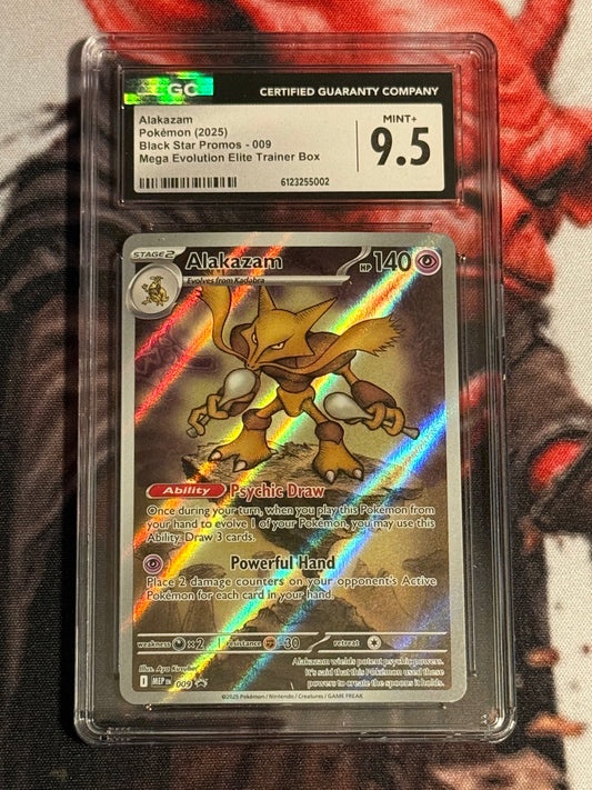 Pokemon TCG - 2025 Black Star Promo - Alakazam - 009 - Mint+ CGC 9.5