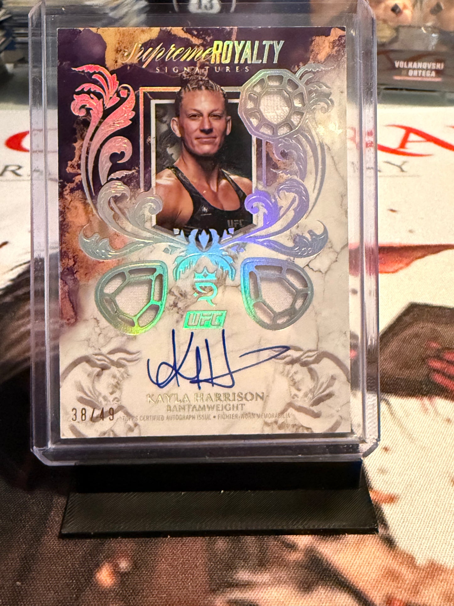 UFC - 2025 Topps Royalty- Kayla Harrison - SERIALIZED PATCH AUTO (38/49) Supreme Royalty Signature Series - #SUR-KH - NM/M