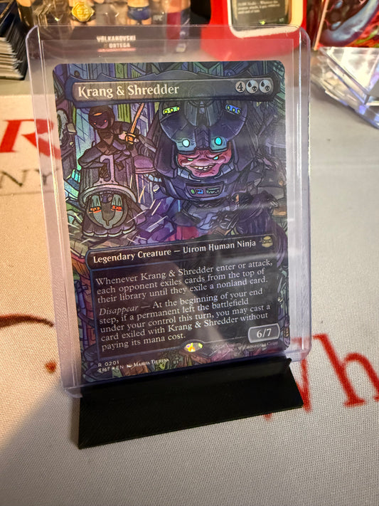 Magic the Gathering - Krang & Shredder Borderless FOIL - #0201 - RARE - Teenage Mutant Ninja Turtles - Mint